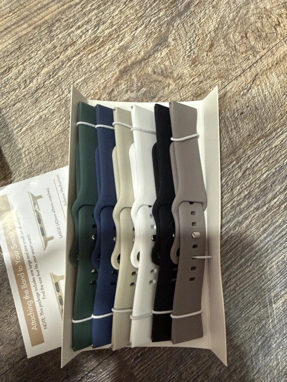 Silicone Smart Watch Band 6-Pack - Multi-Color Replacement Bands
